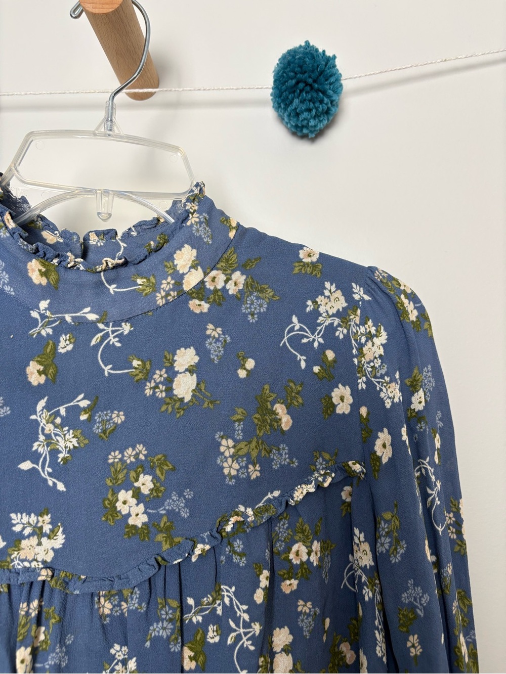 Reformation Jourdan Blue Floral Midi Dress - Picture 7 of 9
